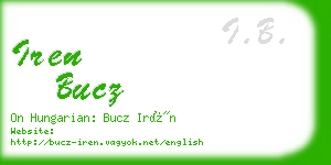 iren bucz business card